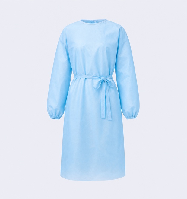 Disposable Isolation Gown Front View