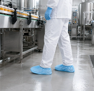 Disposable CPE Shoe Covers for Food Industry