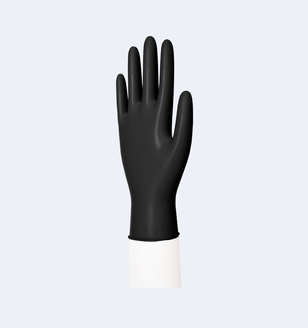 Black Disposable Nitrile Gloves Close-Up View