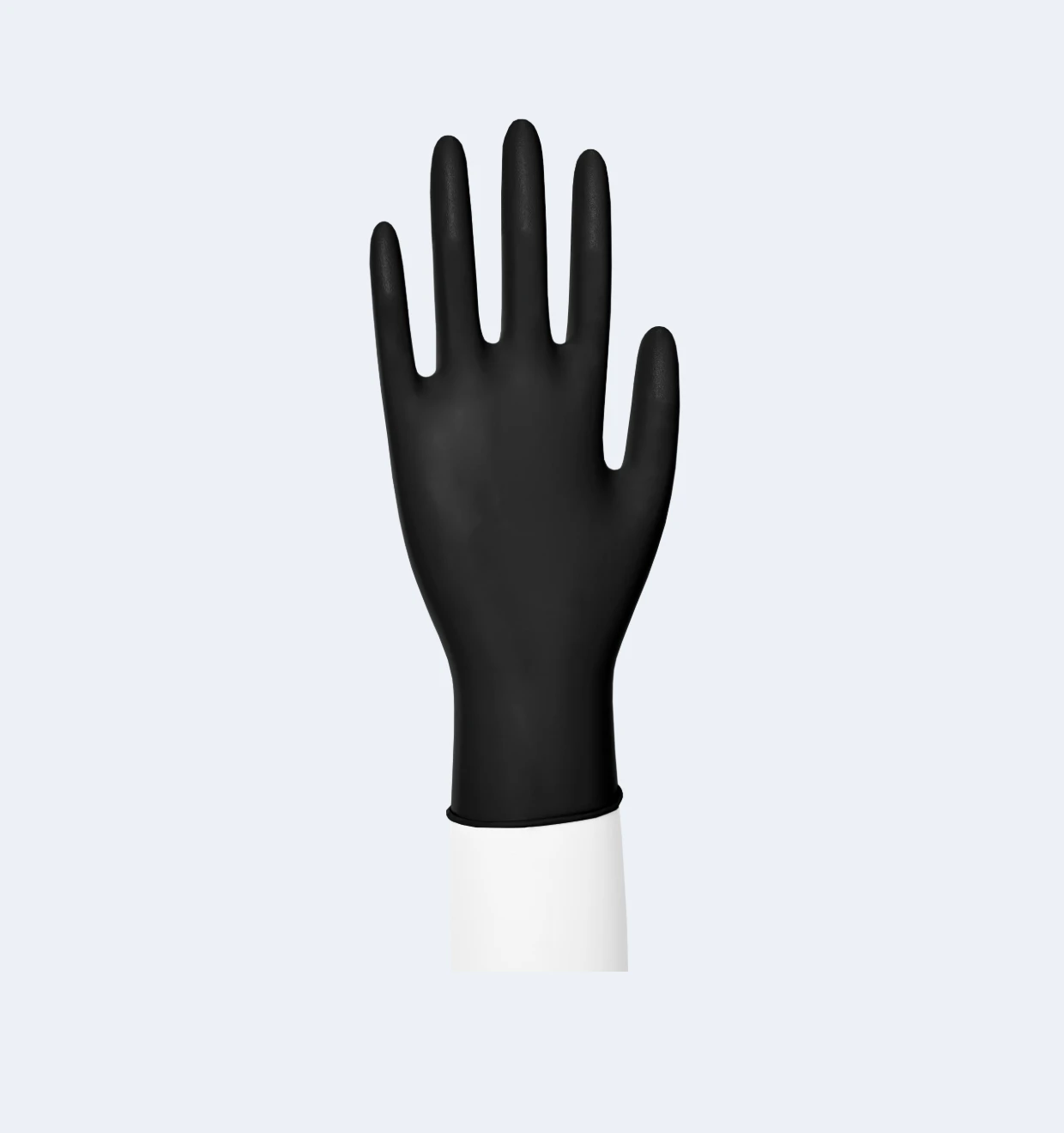 Black Disposable Nitrile Gloves Product Display