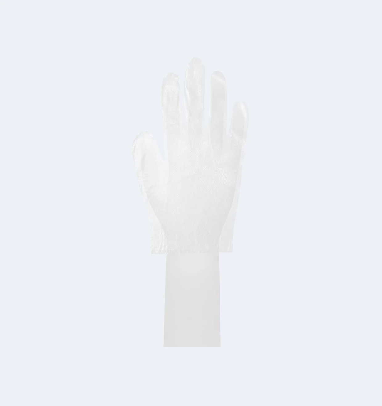 Clear Disposable TPE Gloves Texture Detail