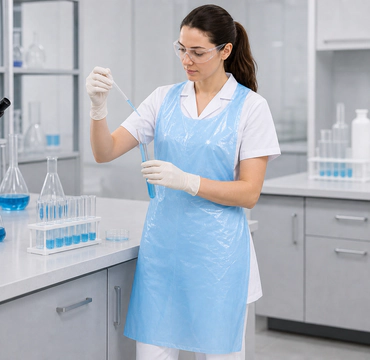 Disposable LDPE Aprons for Laboratory Protection