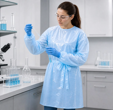 Disposable CPE Gown Laboratory Protection