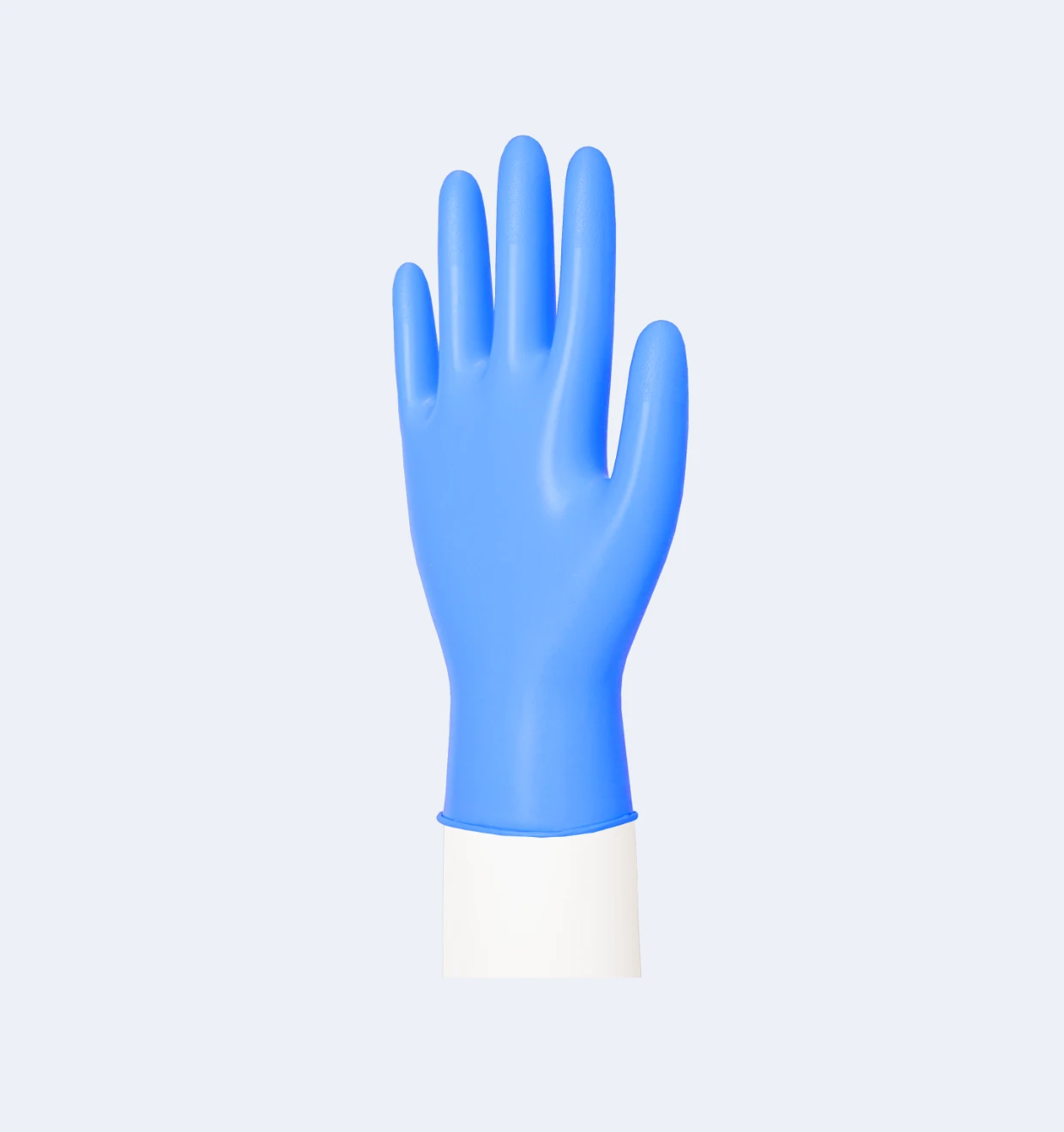 Blue SafeDon™ Glove Close-Up
