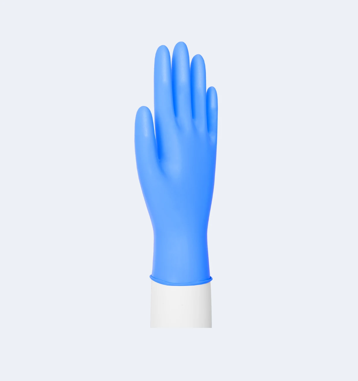 Blue Synmax® Pro Vinyl Exam Gloves Texture Detail
