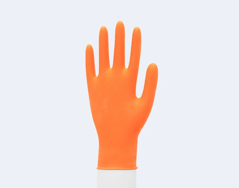 Diamond Textured Nitrile Gloves Product Display
