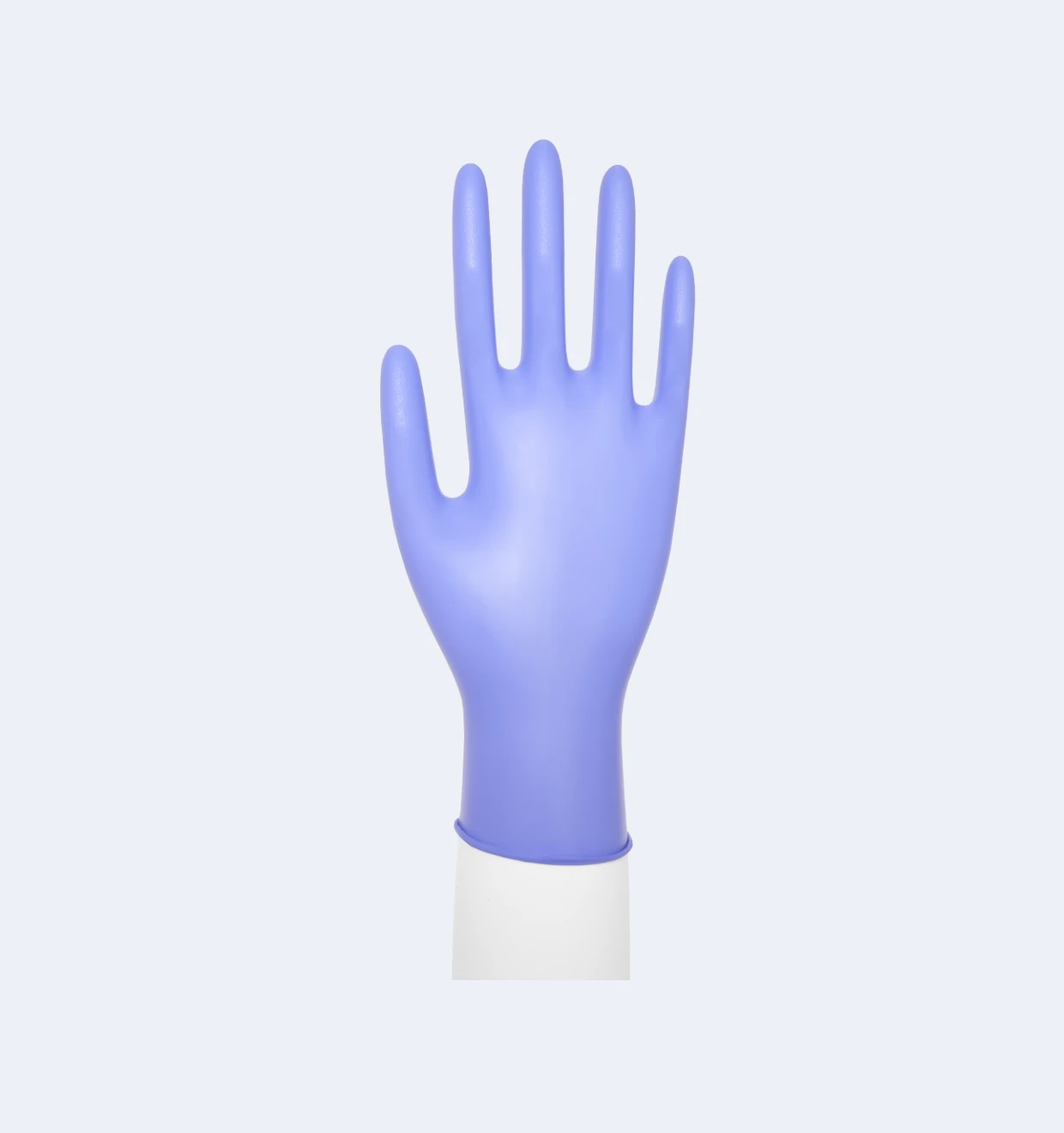 Violet Synguard® Ultra Nitrile Gloves Side Display
