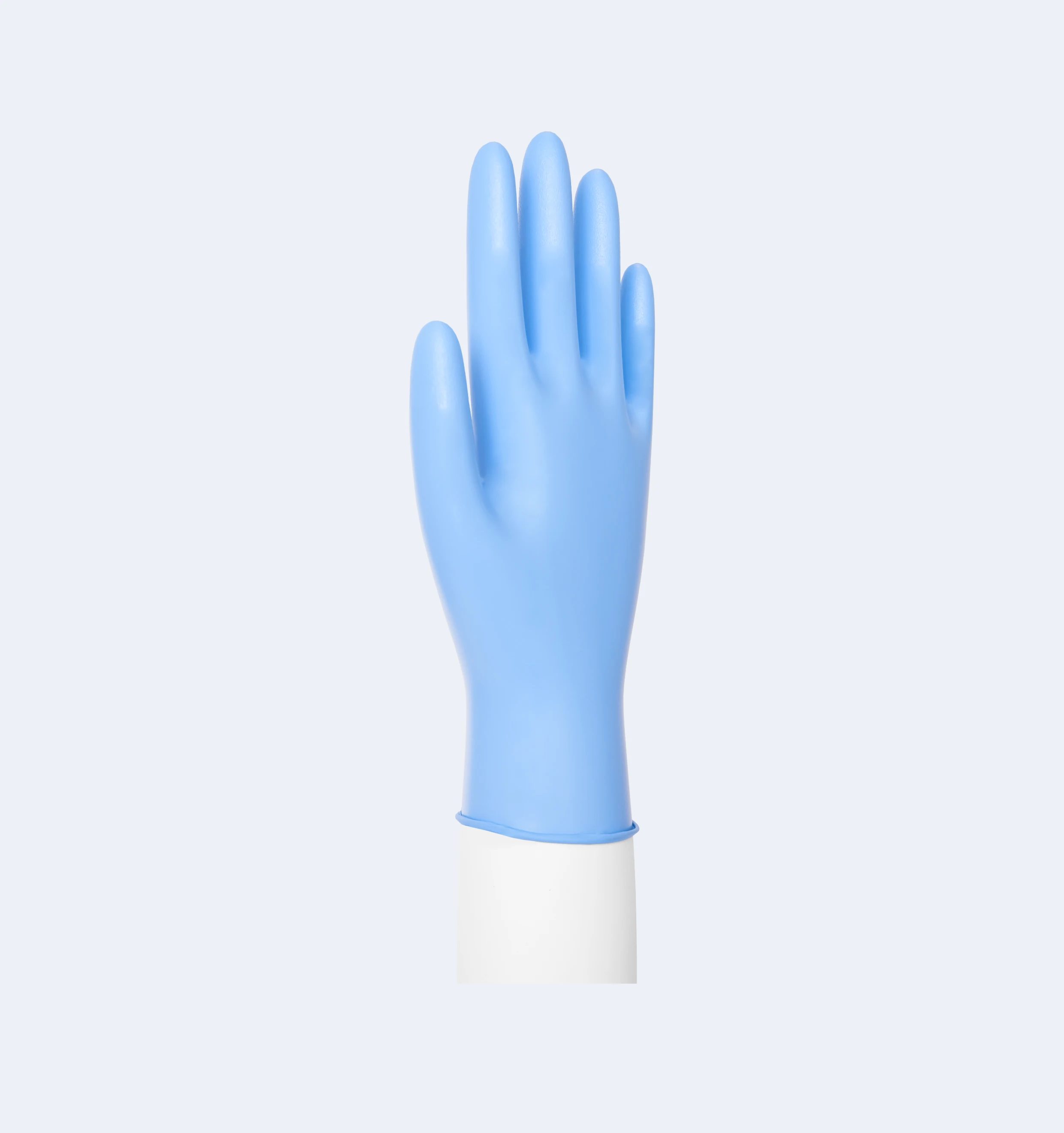 Blue Touchlite Nitrile Gloves Side Display
