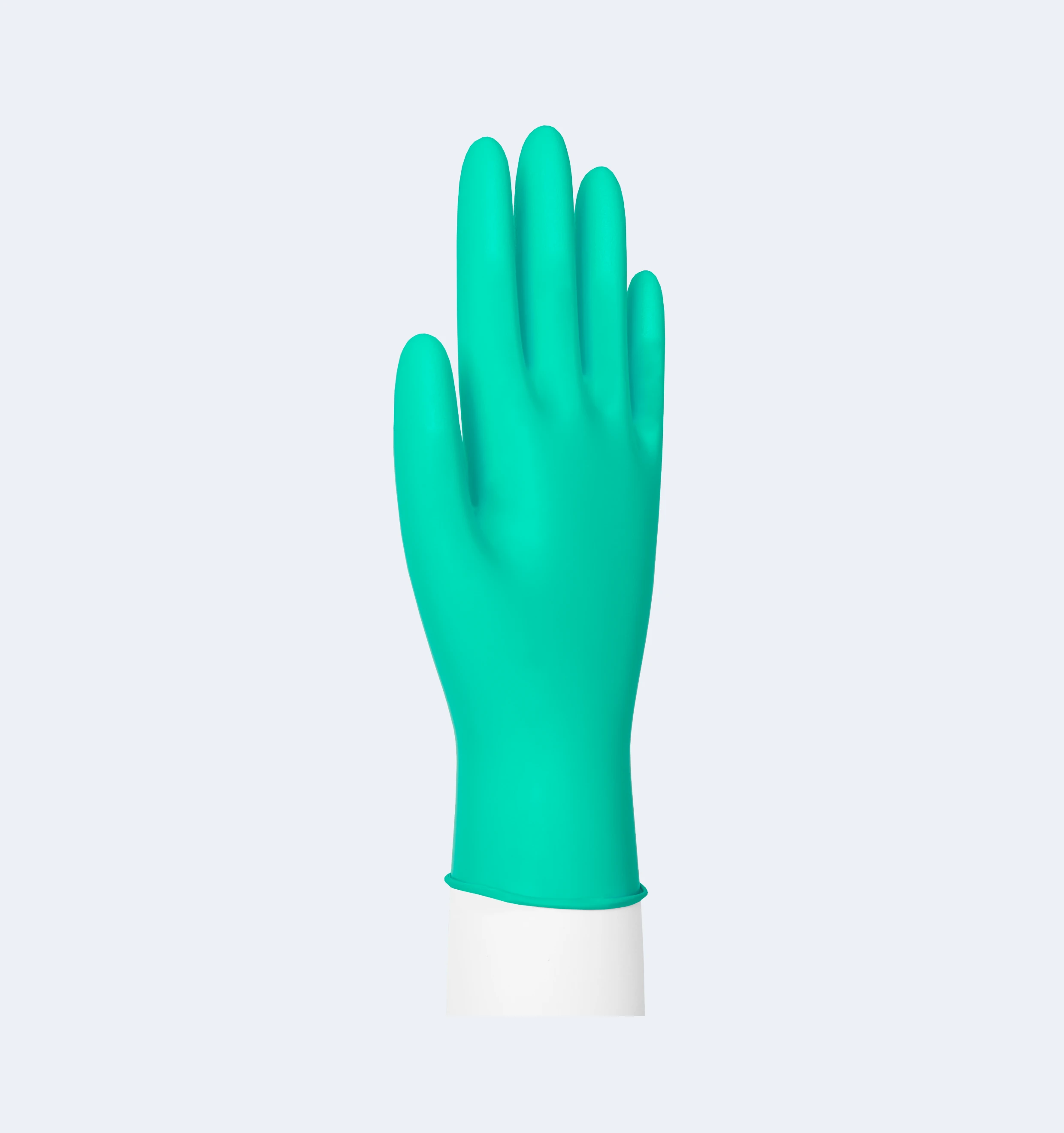 Green CHEMTUFF™ Chemical-Resistant Nitrile Gloves Texture Detail