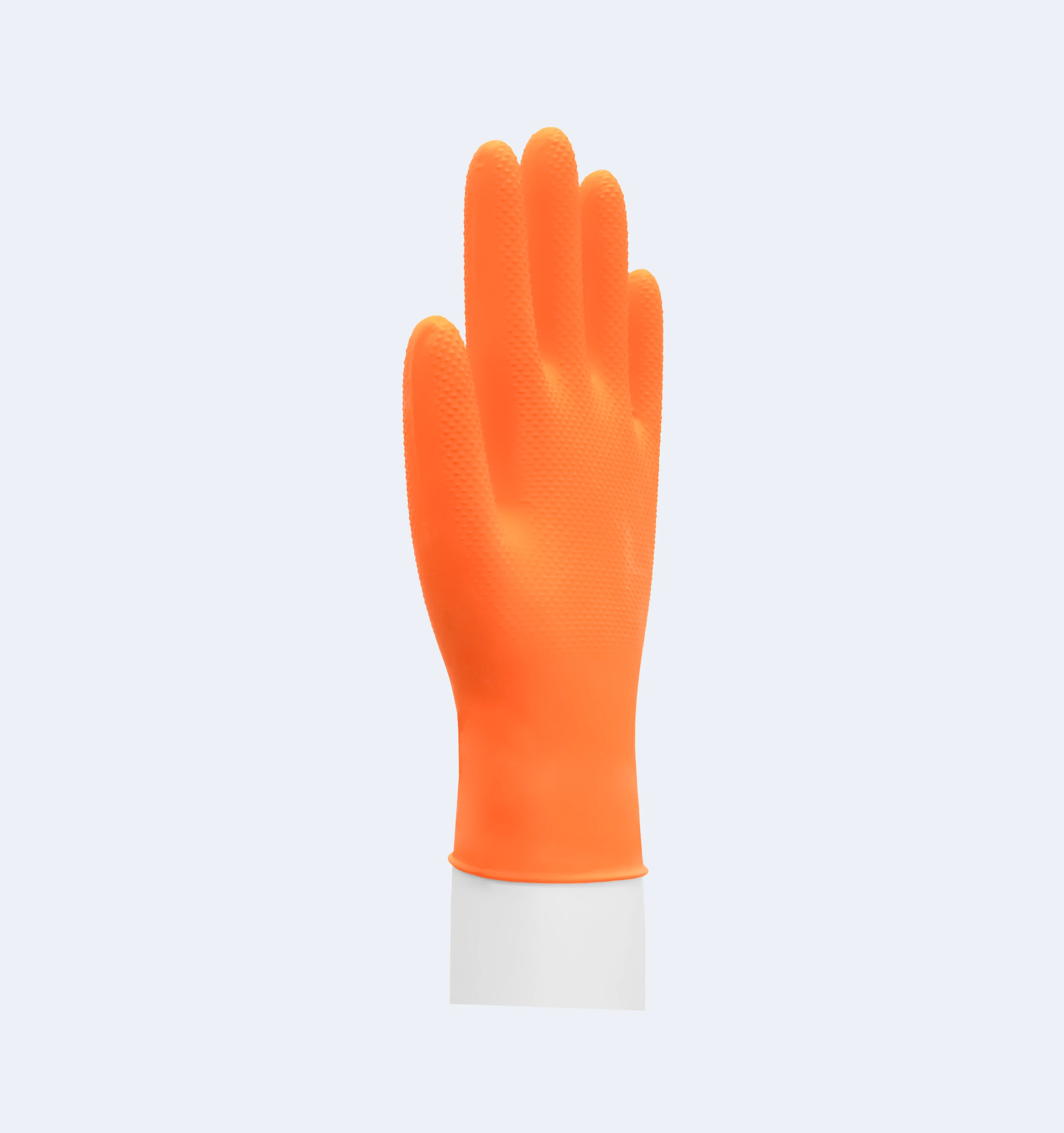 Orange Diamond Textured Nitrile Gloves Texture Detail