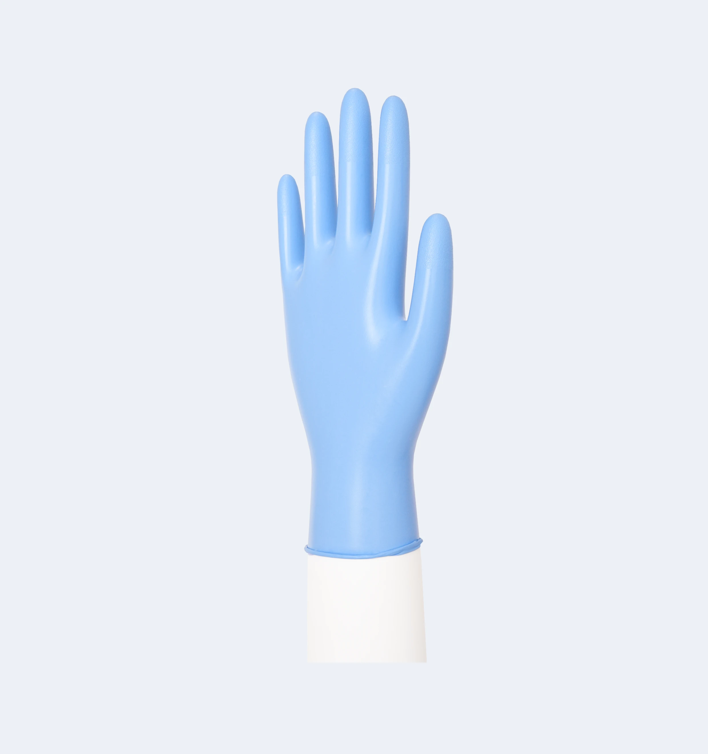 Blue Touchlite Nitrile Gloves Texture Detail