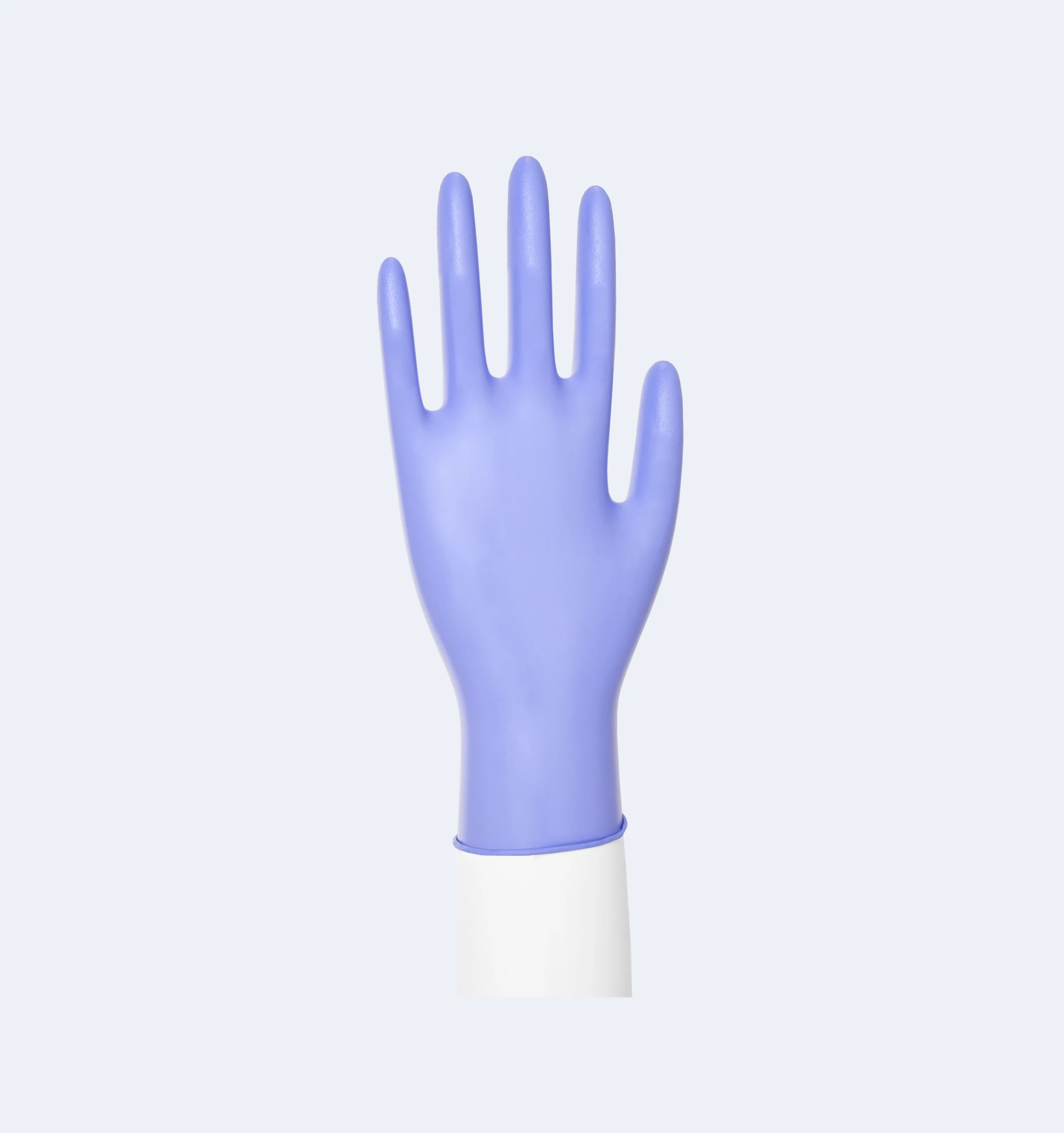 Lilac SYNMAX® Ultra Vinyl Gloves Close-Up View