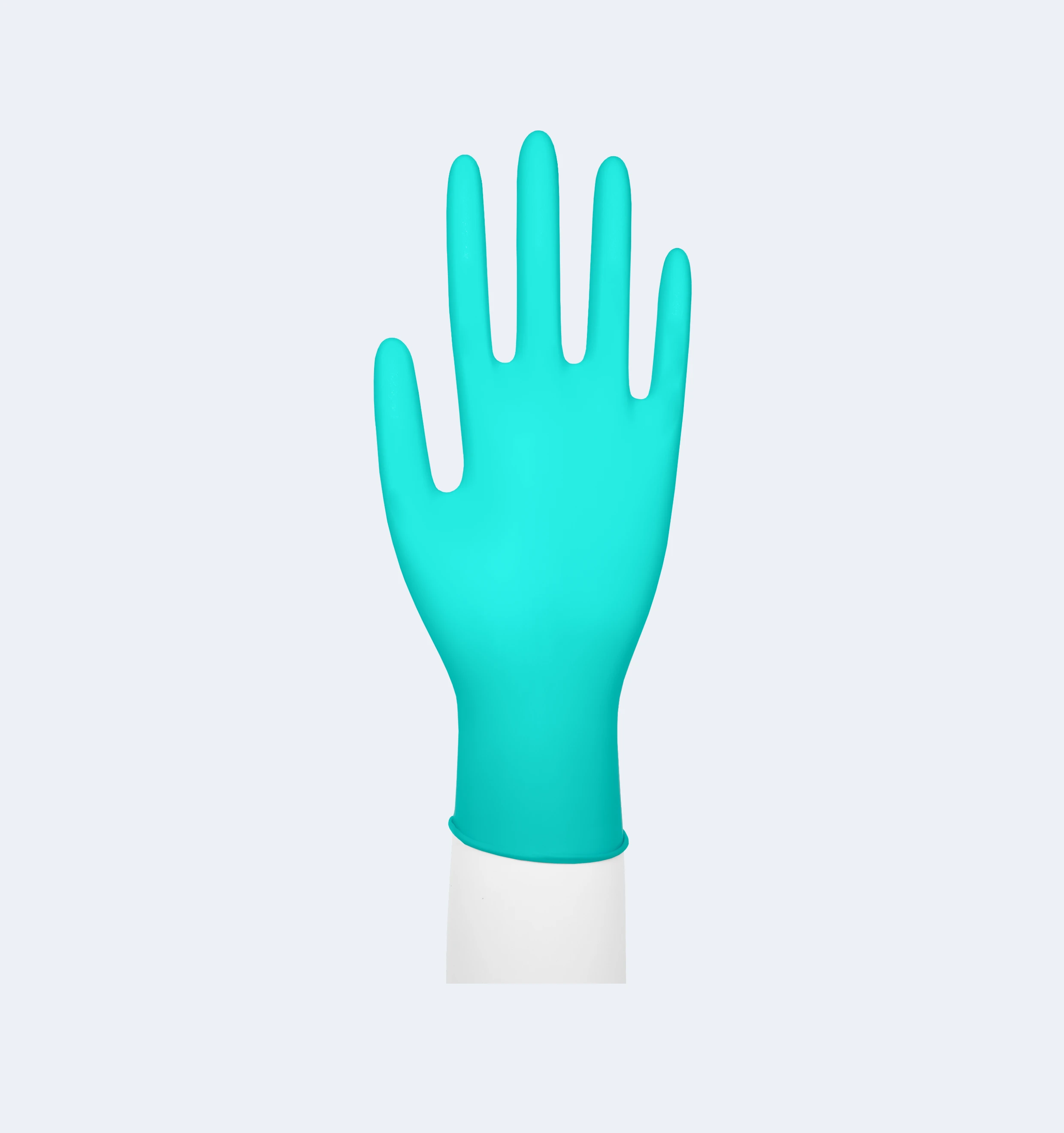 Blue Biodegradable Nitrile Gloves Product Display