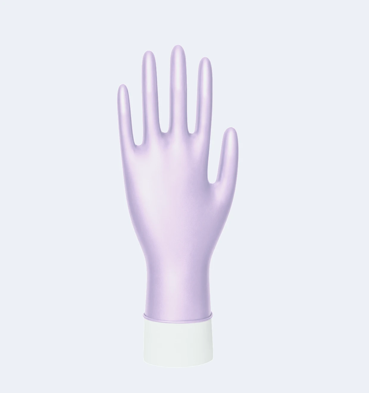 Shiny Violet Nitrile Gloves Product Display