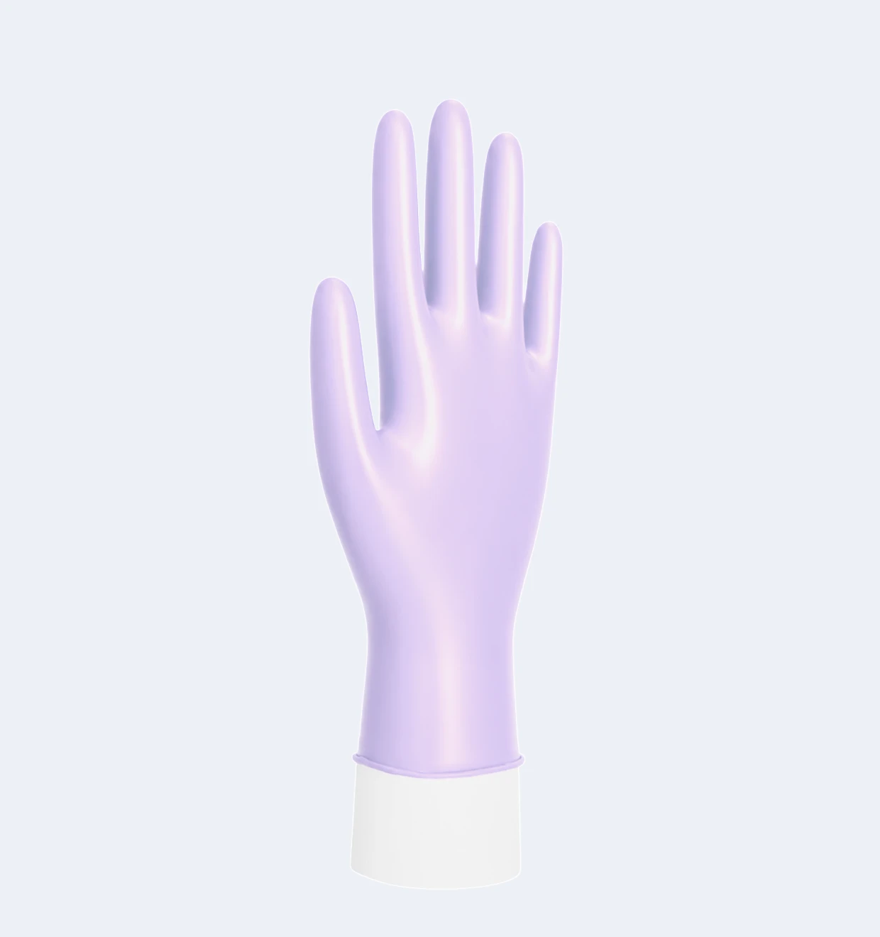 Shiny Violet Nitrile Gloves Color Detail